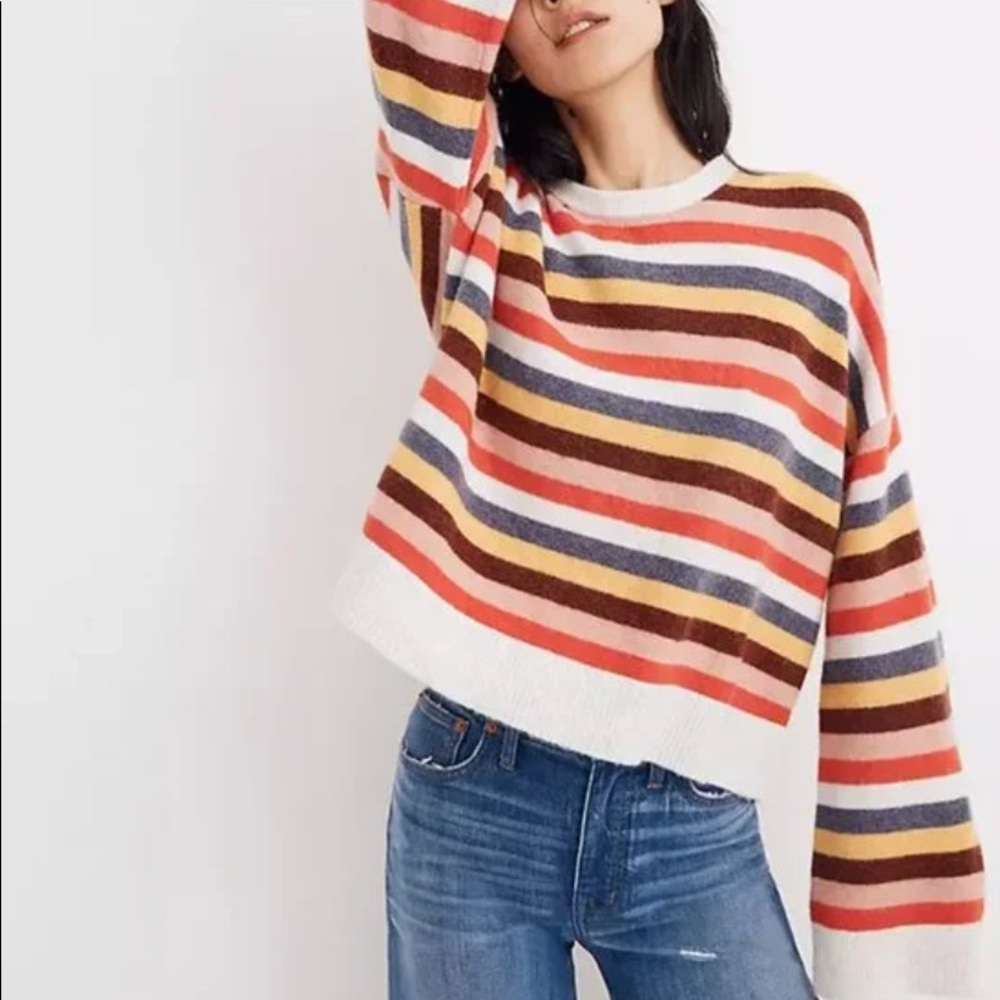 Madewell Cardiff Striped Crewneck Sweater